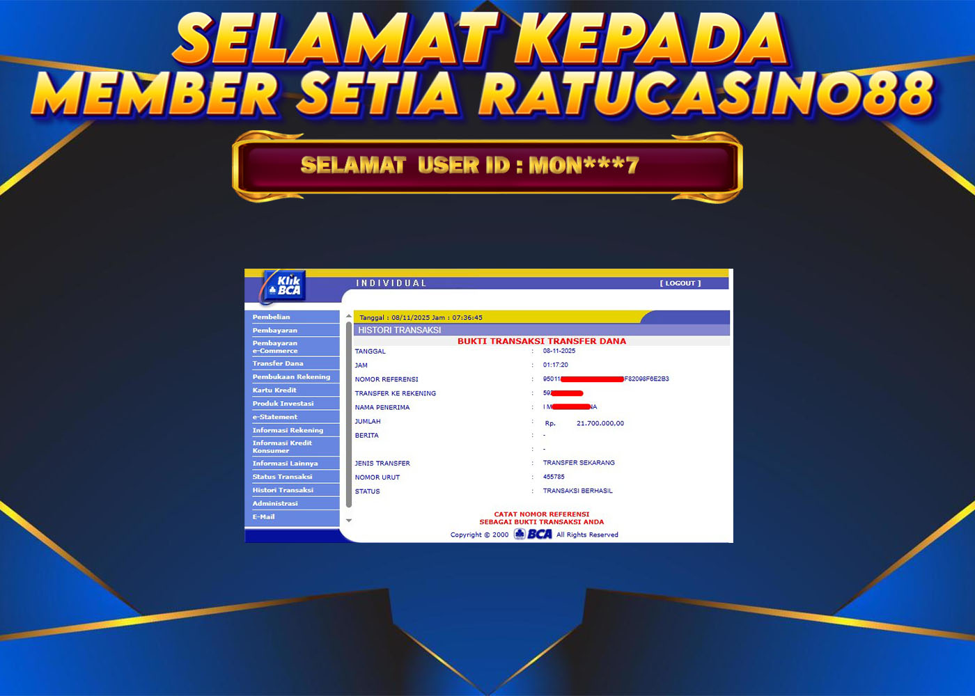 WITHDRAWAL MEMBER 115